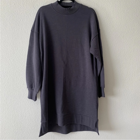 NWT Sweaty Betty One and Done Sweat Dress Size S Gray Oversized Mock Neck $98 - Picture 3 of 9